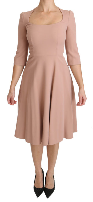 Elegant Light Pink A-line Knee Length Dress - Luxury for You