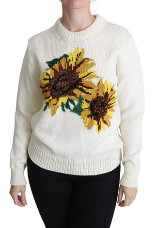 Elegant Knitted Sunflower Sweater - Luxury for You