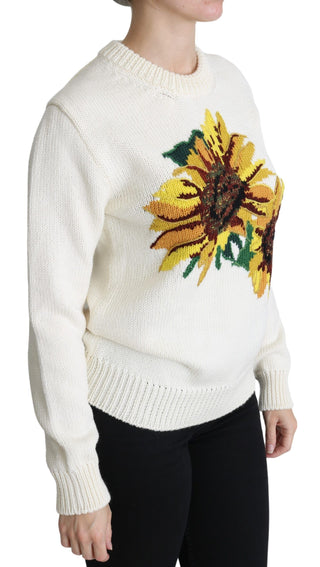 Elegant Knitted Sunflower Sweater - Luxury for You