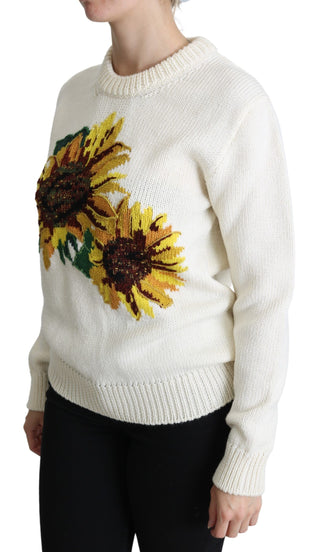 Elegant Knitted Sunflower Sweater - Luxury for You