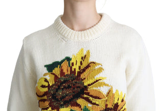 Elegant Knitted Sunflower Sweater - Luxury for You