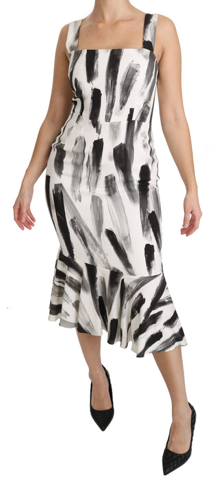 Chic Monochrome Sheath Midi Dress - Luxury for You