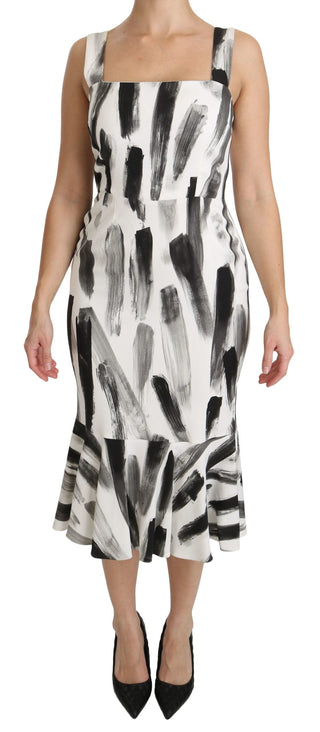 Chic Monochrome Sheath Midi Dress - Luxury for You