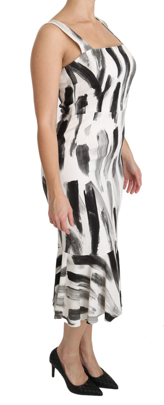 Chic Monochrome Sheath Midi Dress - Luxury for You