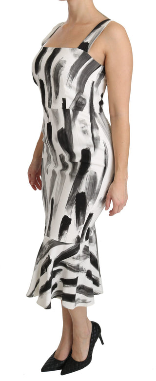 Chic Monochrome Sheath Midi Dress - Luxury for You