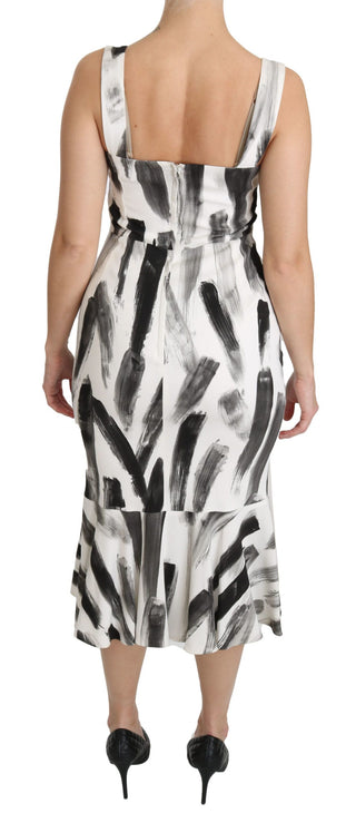 Chic Monochrome Sheath Midi Dress - Luxury for You