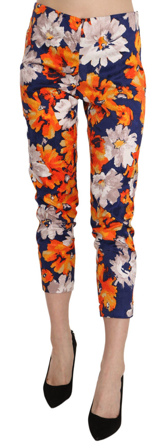 Floral Print Skinny Mid-waist Pants - Luxury for You