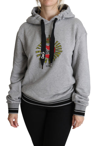 Exclusive Hooded Gray Cotton Sweater - Luxury for You