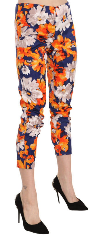 Floral Print Skinny Mid-waist Pants - Luxury for You