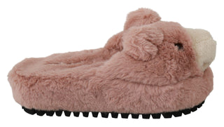 Chic Pink Bear House Slippers By D&g - Luxury for You