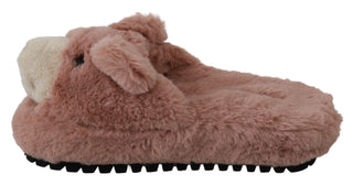 Chic Pink Bear House Slippers By D&g - Luxury for You