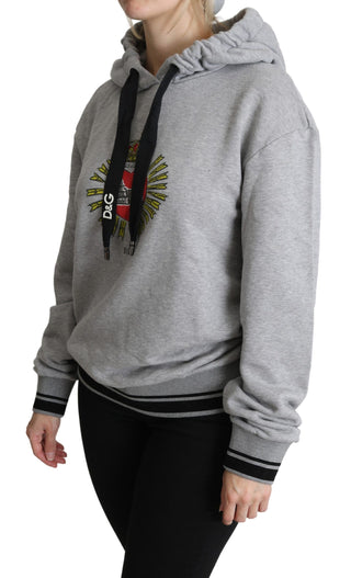 Exclusive Hooded Gray Cotton Sweater - Luxury for You