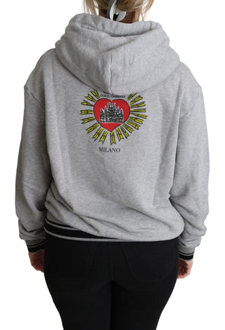 Exclusive Hooded Gray Cotton Sweater - Luxury for You