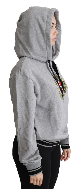 Exclusive Hooded Gray Cotton Sweater - Luxury for You