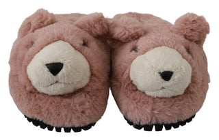 Chic Pink Bear House Slippers By D&g - Luxury for You