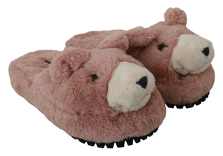 Chic Pink Bear House Slippers By D&g - Luxury for You