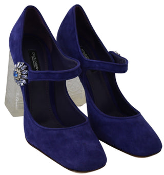 Elegant Purple Suede Mary Janes Pumps - Luxury for You