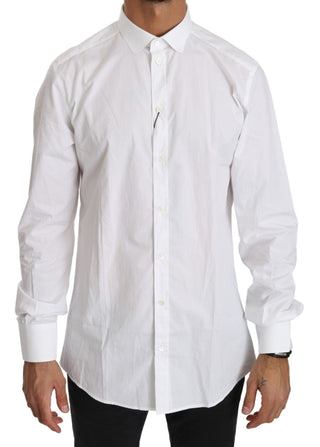 Elegant White Cotton Gold Fit Shirt - Luxury for You