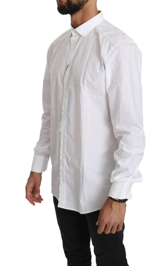 Elegant White Cotton Gold Fit Shirt - Luxury for You