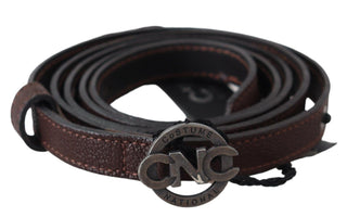 Elegant Brown Leather Belt With Rustic Hardware - Luxury for You