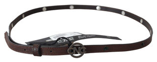 Elegant Brown Leather Belt With Rustic Hardware - Luxury for You