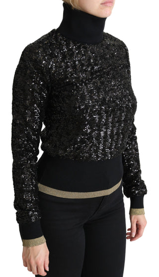 Elegant Sequined Turtleneck Sweater - Luxury for You