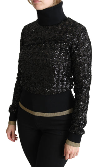 Elegant Sequined Turtleneck Sweater - Luxury for You