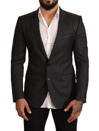 Elegant Gray Check Martini Blazer - Luxury for You