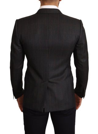 Elegant Gray Check Martini Blazer - Luxury for You