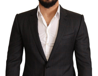 Elegant Gray Check Martini Blazer - Luxury for You