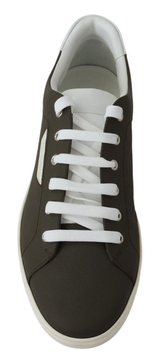 Sleek White Leather Low Top Sneakers - Luxury for You