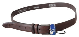 Elegant Brown Leather Classic Belt With Silver-tone Buckle - Luxury for You