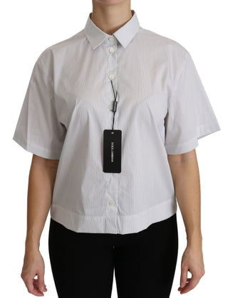 Elegant White Cotton Polo Top - Luxury for You