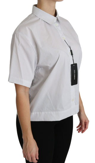 Elegant White Cotton Polo Top - Luxury for You