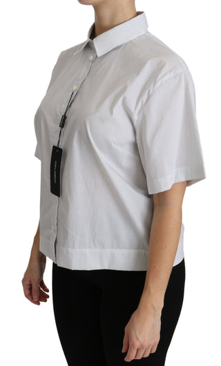 Elegant White Cotton Polo Top - Luxury for You