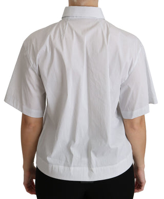 Elegant White Cotton Polo Top - Luxury for You