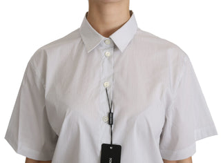 Elegant White Cotton Polo Top - Luxury for You