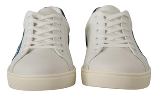 Chic White Leather Low-top Sneakers