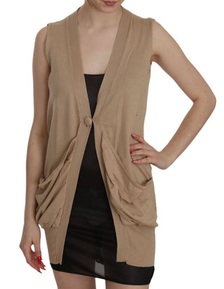 Elegant Sleeveless Cotton Cardigan Top - Luxury for You