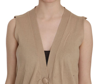 Elegant Sleeveless Cotton Cardigan Top - Luxury for You