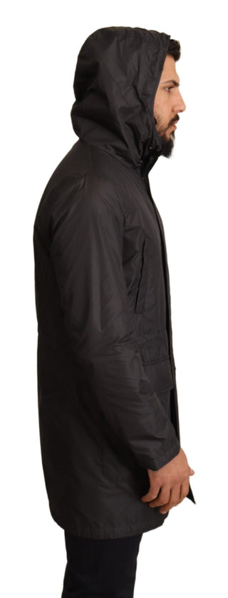 Chic Hooded Blouson Coat In Timeless Black - Luxury for You