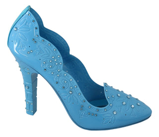 Crystal Embellished Blue Cinderella Pumps - Luxury for You