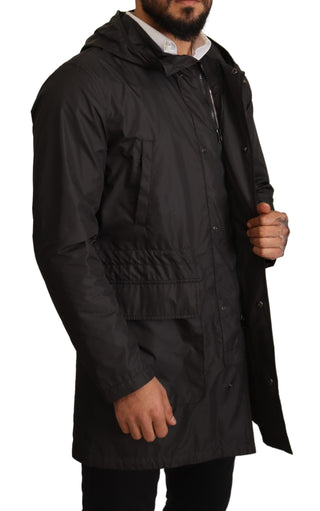 Chic Hooded Blouson Coat In Timeless Black - Luxury for You