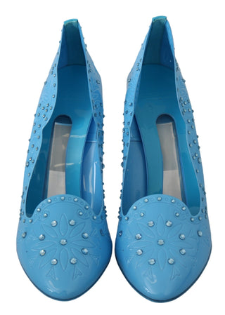 Crystal Embellished Blue Cinderella Pumps - Luxury for You