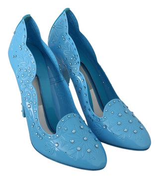 Crystal Embellished Blue Cinderella Pumps - Luxury for You