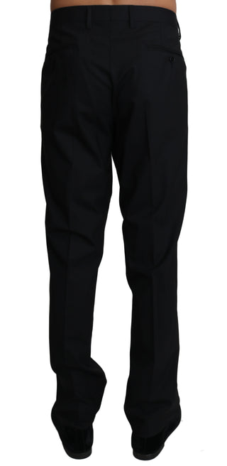 Elegant Black Formal Wool Blend Trousers - Luxury for You