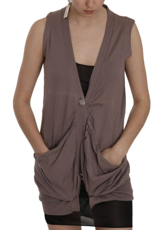 Chic Sleeveless Cotton Cardigan Top - Luxury for You