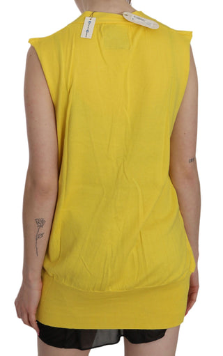 Elegant Yellow Sleeveless Cotton Vest - Luxury for You