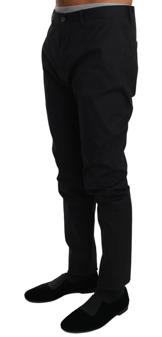 Elegant Black Formal Wool-blend Trousers - Luxury for You