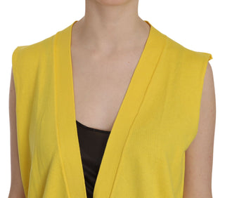 Elegant Yellow Sleeveless Cotton Vest - Luxury for You